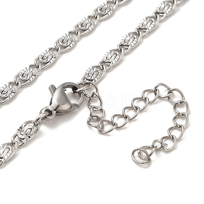 304 Stainless Steel Lumachina Chain Necklaces NJEW-C060-01A-P-1