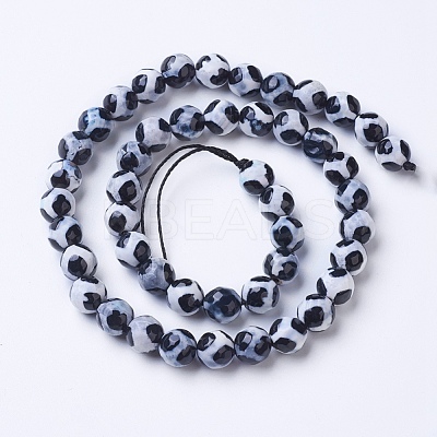 Tibetan Style dZi Beads G-G752-06-8mm-1