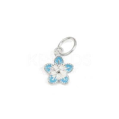 925 Sterling Silver Enamel Flower Charms LS-STER-K183-11S-02-1