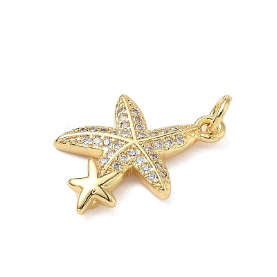 Brass Micro Pave Cubic Zirconia Pendants KK-D426-25B-G-1