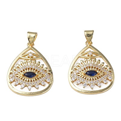 Brass Micro Pave Cubic Zirconia Pendants ZIRC-N039-236-1