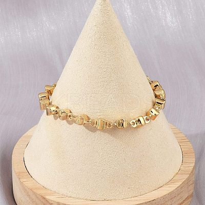 304 Stainless Steel Link Bracelets for Women BJEW-Z143-09G-1