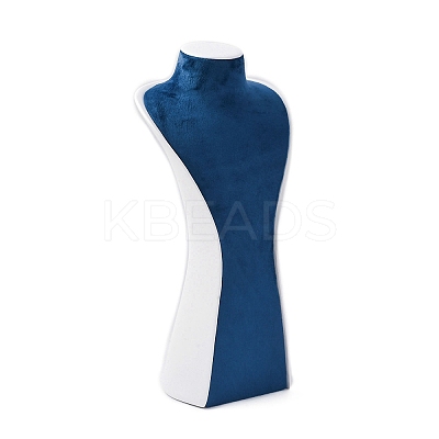 Bust Shaped PU Leather Jewelry Display Stands for Necklaces AJEW-A068-03C-1