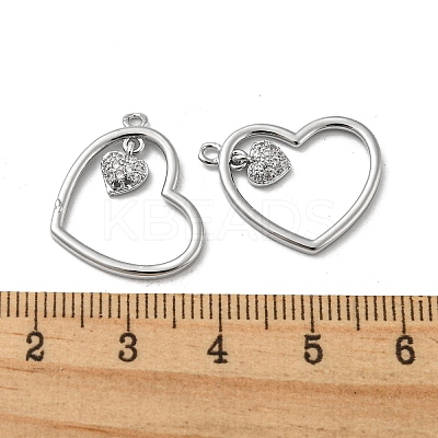 Brass Micro Pave Cubic Zirconia Pendants KK-H460-44P-1