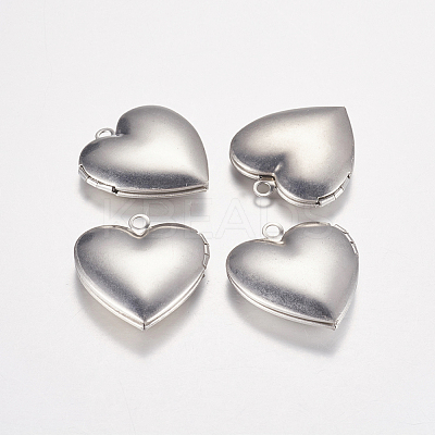Tarnish Resistant 316 Stainless Steel Locket Pendants STAS-G168-09P-1