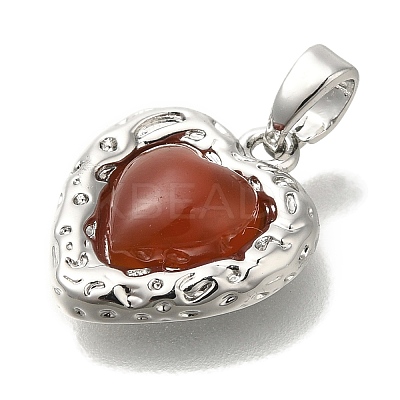 Natural Carnelian(Dyed & Heated) Pendants KK-K388-03P-1