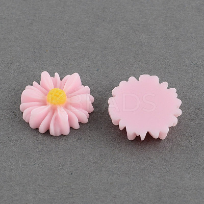 Flatback Hair & Costume Accessories Ornaments Resin Flower Daisy Cabochons CRES-Q101-02-1