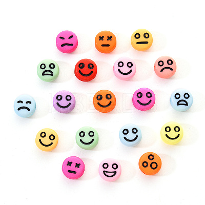 Opaque Acrylic Beads MACR-YW0001-22A-1
