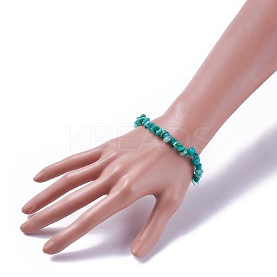 Natural Amazonite Beads Stretch Bracelets BJEW-JB04152-09-1