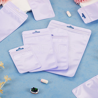 40Pcs 4 Styles Rectangle Plastic Yin-Yang Resealable Packaging Bags ABAG-TA0001-23B-1