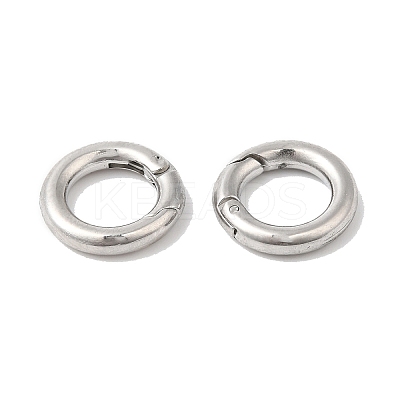 Non-Tarnish 304 Stainless Steel Spring Gate Ring X-STAS-Q215-53P-1