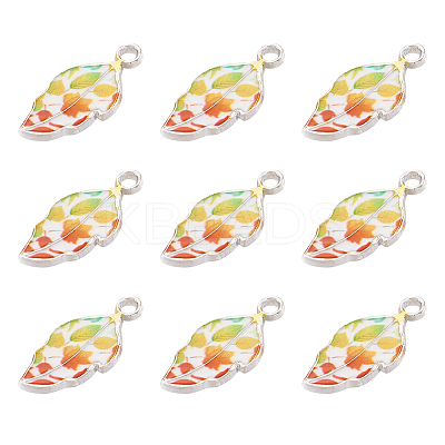 Alloy Enamel Pendants PALLOY-TAC0009-25P-A-1