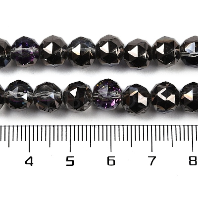 Transparent Electroplate Glass Beads Strands X-EGLA-N002-34C-C21-1