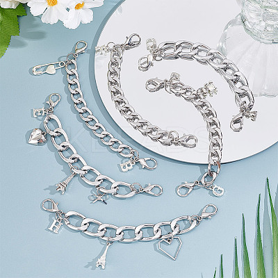6Pcs 6 Styles Aluminum Canvas Shoes Chains FIND-GO00005-1