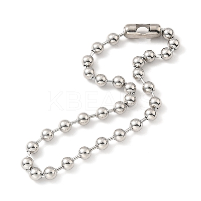 Tarnish Resistant 304 Stainless Steel Ball Chain Necklace & Bracelet Set STAS-D181-02P-02B-1