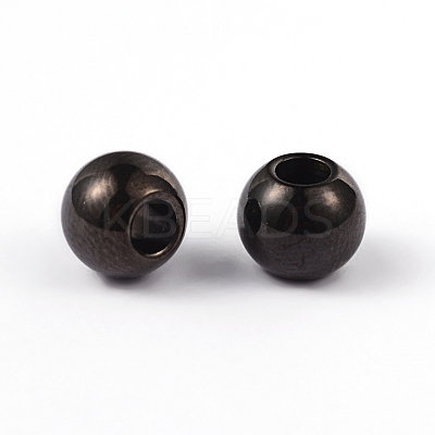 Round 304 Stainless Steel Beads X-STAS-L176-10-1