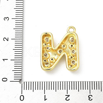 Brass Micro Pave Clear Cubic Zirconia Pendants KK-I476-02G-N-1