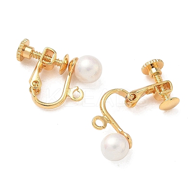 SHEGRACE Brass Screw Clip-on Earring Findings XGR0064G-52G-1