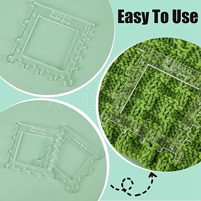 1 Set Acrylic Knittings Crochet Measuring Tool DIY-BC0013-88-1