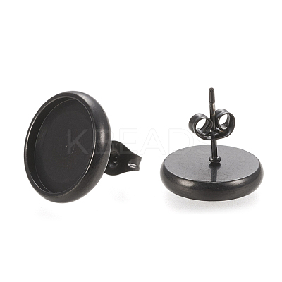 304 Stainless Steel Stud Earring Settings STAS-K202-05E-B-1