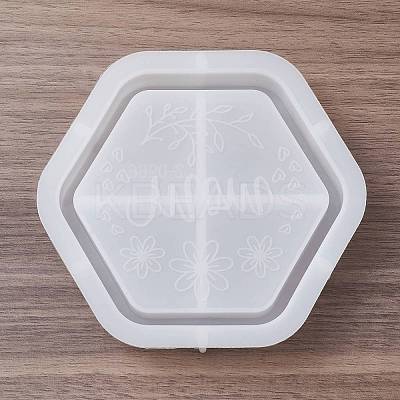 Hexagon Mother's Day Word MOM DIY Tray Silicone Molds DIY-G112-02B-1