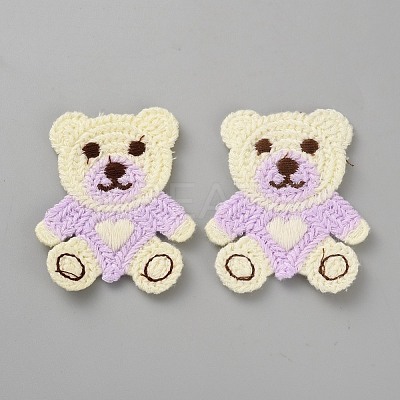 Polyester Embroider Thread Iron on/Sew On Patches PATC-WH0023-23D-1