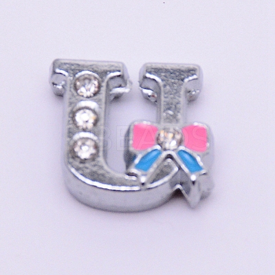 Zinc Alloy Slide Charms ALRI-WH0006-02P-1