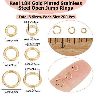 600Pcs 3 Styles 04 Stainless Steel Open Jump Rings STAS-BBC0004-95-1