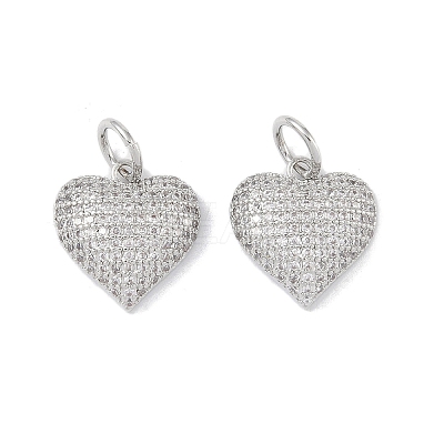 Brass Micro Pave Cubic Zirconia Pendants KK-H477-03P-1