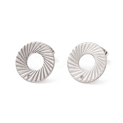 Non-Tarnish 201 Stainless Steel Stud Earring Findings LS-STAS-G266-07P-1