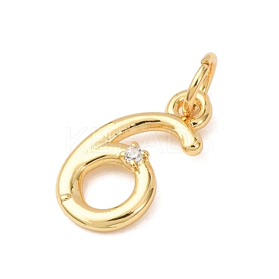 Brass Micro Pave Cubic Zirconia Pendants KK-D019-28G-06-1