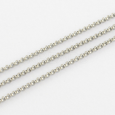 Tarnish Resistant 304 Stainless Steel Rolo Chains CHS-R006-2.5mm-1