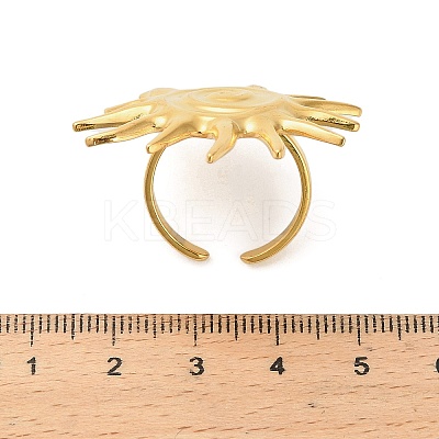 304 Stainless Steel Adjustable Open Cuff Rings LS-RJEW-C146-01G-1