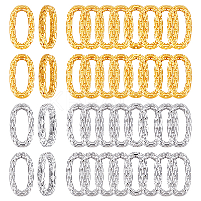 40Pcs 2 Colors Brass Linking Rings KK-PH0012-20-1