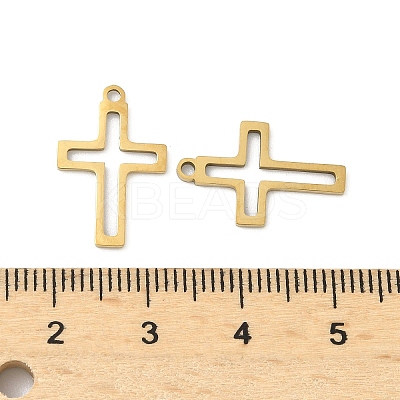 Hollow 201 Stainless Steel Laser Cut Pendants STAS-P428-11G-1