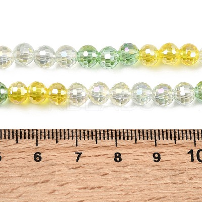 Electroplate Glass Beads Strands EGLA-D300-06-6mm-21-1