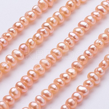 Natural Cultured Freshwater Pearl Beads Strands PEAR-F004-03-1