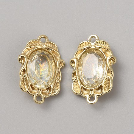 Transparent Resin Rhinestone Connector Charms RESI-TAC0018-27D-1