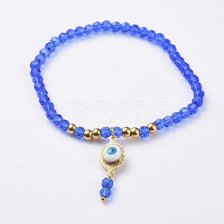Glass Beads Stretch Bracelets BJEW-JB04760-01-1