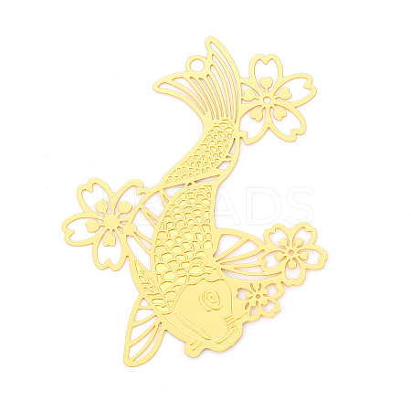 Brass Filigree Big Pendants KKC-T003-06G-1