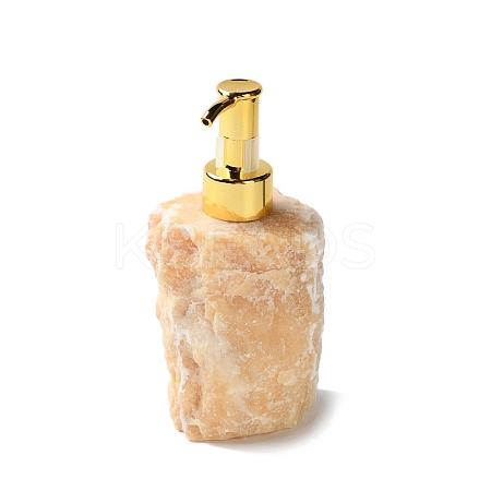 Raw Natural Yellow Jade Pump Press Bottles G-B131-02E-1