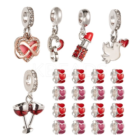 7 Style Alloy European Dangle Charms MPDL-LS0001-01-1