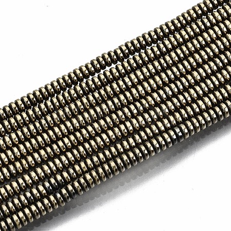Electroplate Non-magnetic Synthetic Hematite Beads Strands G-T114-58-02-1