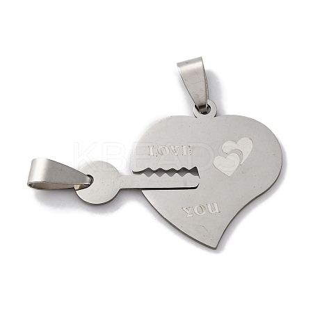 201 Stainless Steel Pendants STAS-Q342-52P-1
