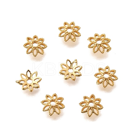 Brass Bead Caps KK-G600-08G-1