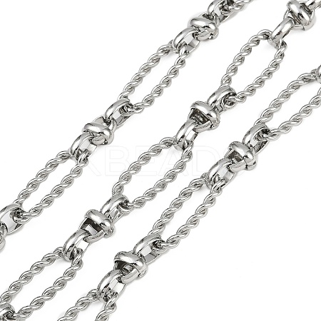 304 Stainless Steel Twist Oval Link Chains CHS-C017-08P-1