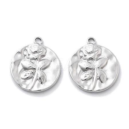 Anti-Tarnish 304 Stainless Steel Pendants STAS-R130-43P-1