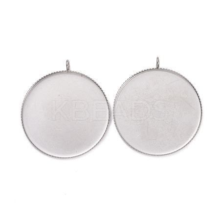 Non-Tarnish 304 Stainless Steel Lace Edge Bezel Cups STAS-I184-02A-P-1