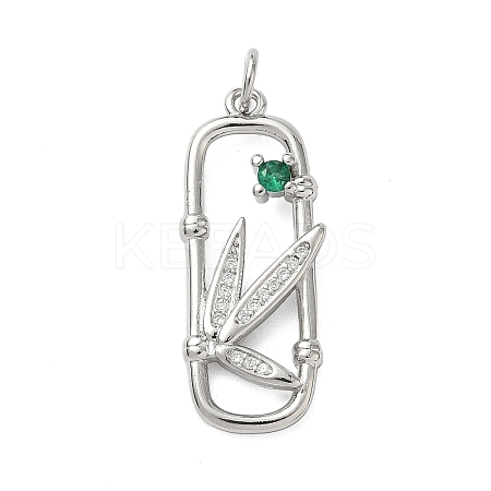 Brass Micro Pave Cubic Zirconia Pendants KK-A273-28P-1