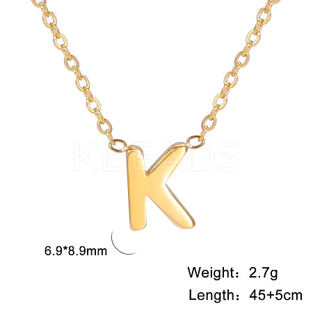 201 Stainless Steel Initial Pendant Necklaces FS-WG78A3B-11-1